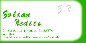 zoltan nedits business card